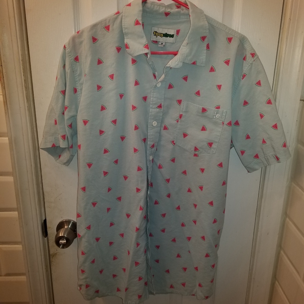 Tipsy Elves Watermelon Pattern Shirt